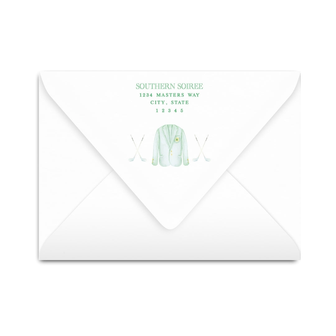 Green Jacket Golf Viewing Party Invitation