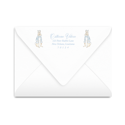 Peter Rabbit With Florals Invitation