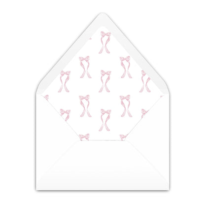 Big Pink Bow Birthday Invitation