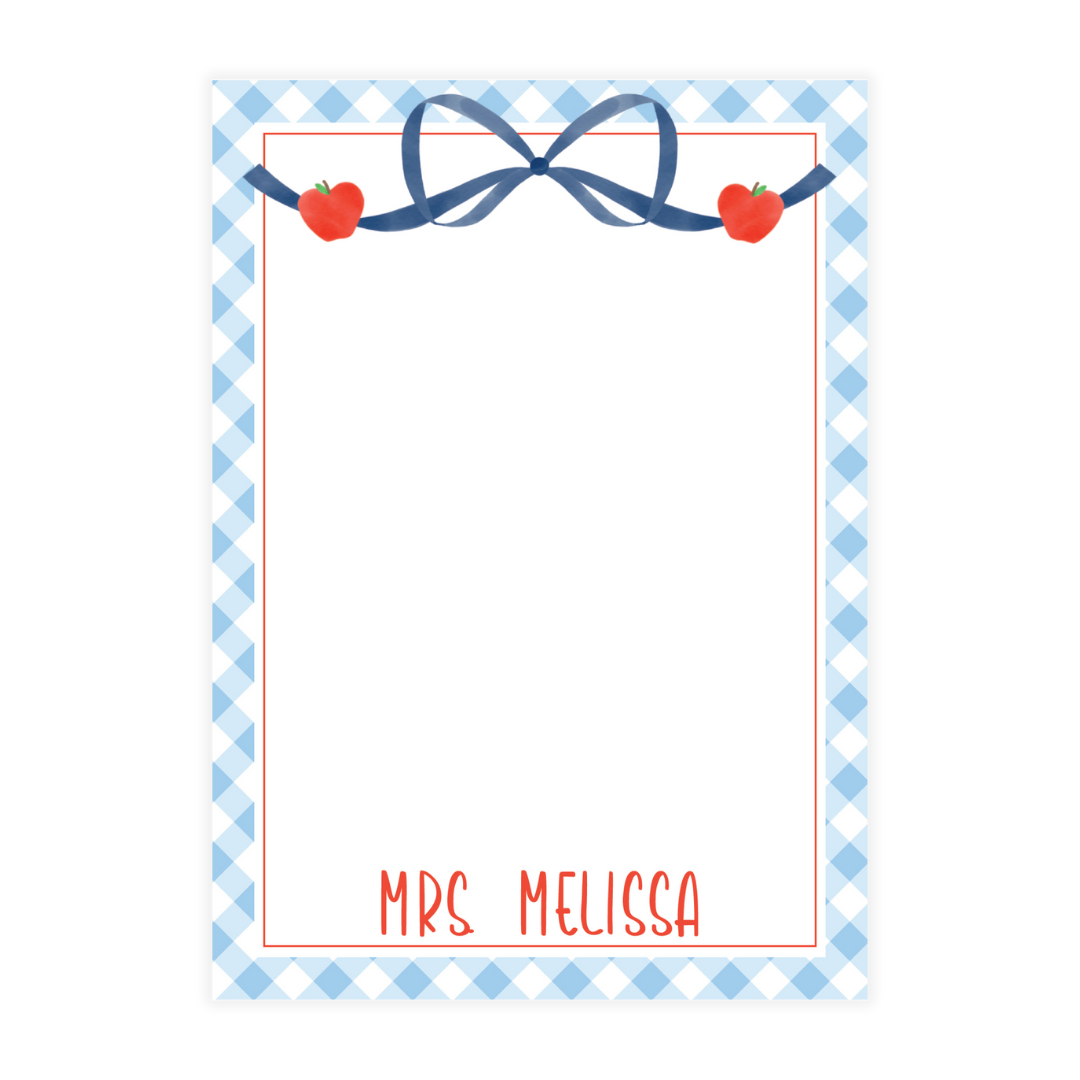Apple Bow Notepad