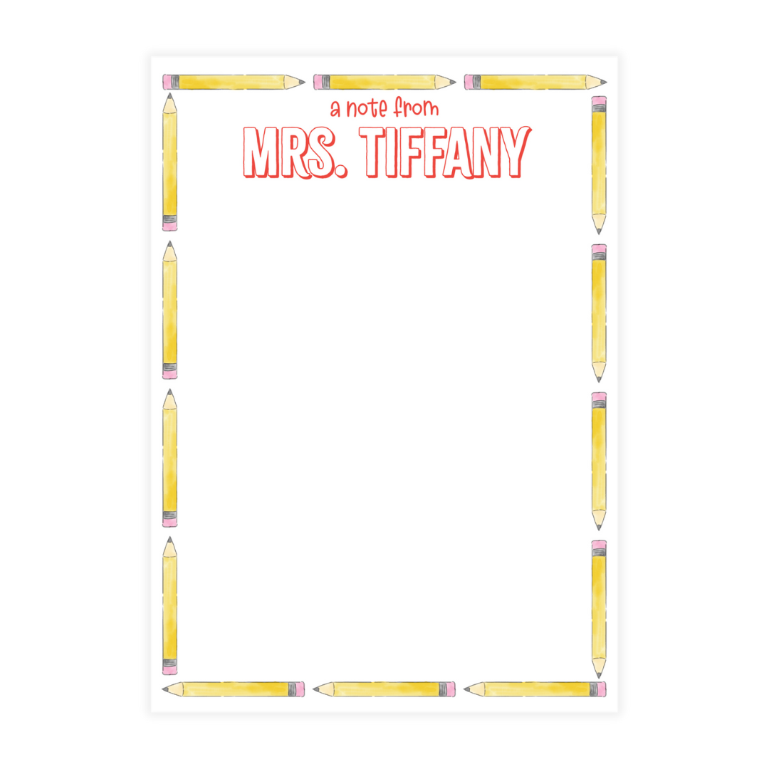 Pencil Border Notepad