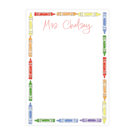 Crayon Border Notepad