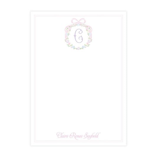 Ditsy Pastel Floral Wreath Notepad