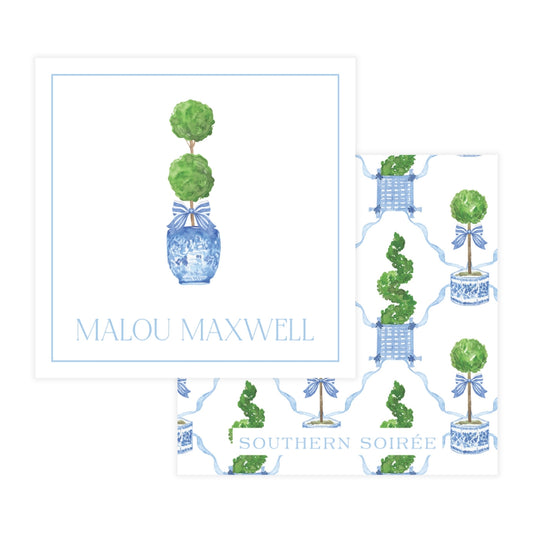 Blue Topiary Enclosure Card