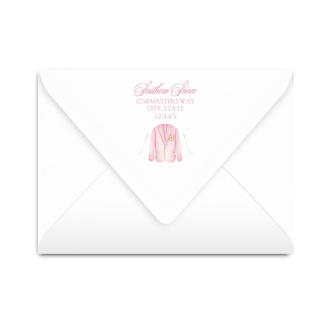 Masters Pink & Green Notecard