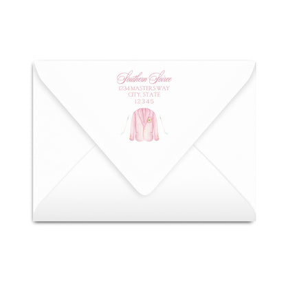 Masters Pink & Green Notecard