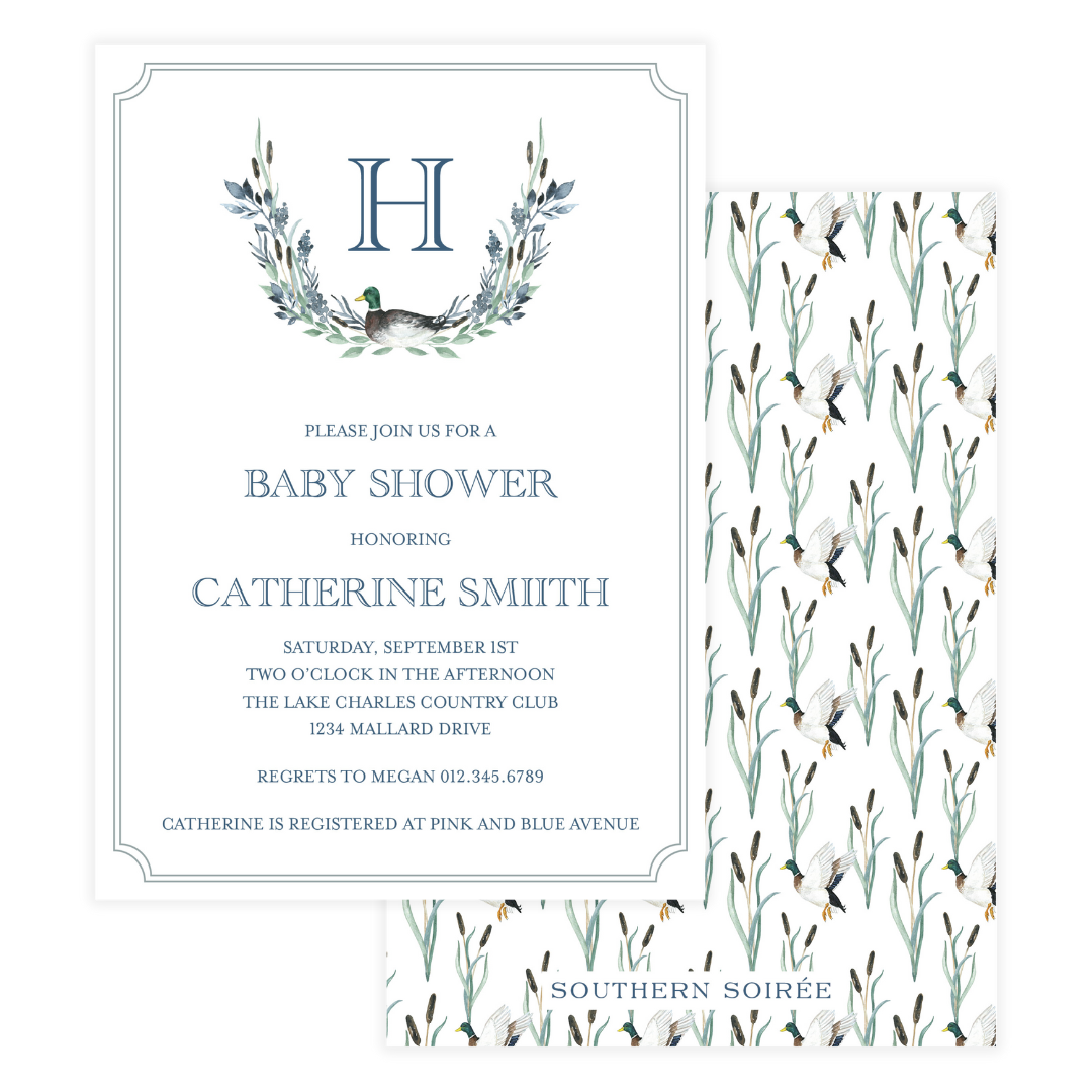 Mallard Half Crest Invitation