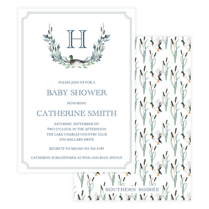 Mallard Half Crest Invitation