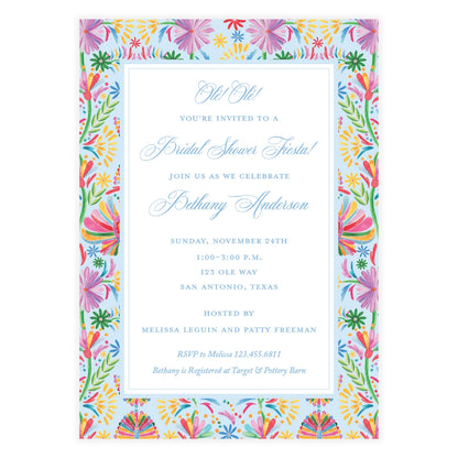 Olé Olé Fiesta Blue Invitation