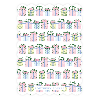 Floral Gift Scallop Invitation