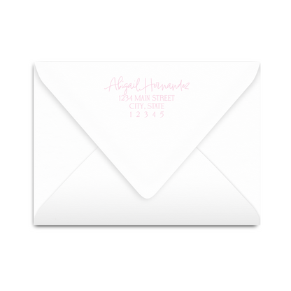 Ditsy Pink & Green Floral Notecard