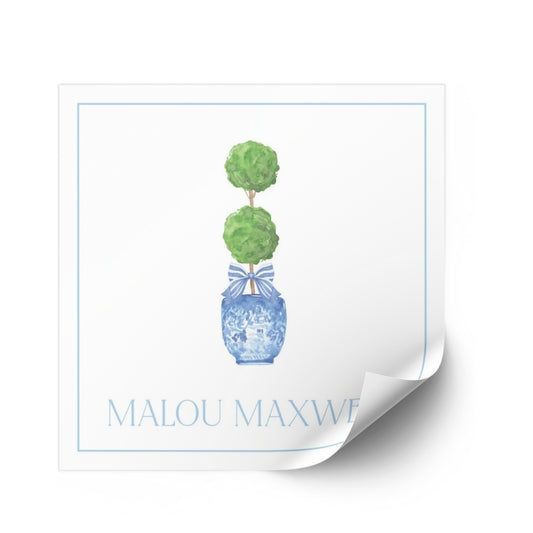 Blue Topiary Sticker
