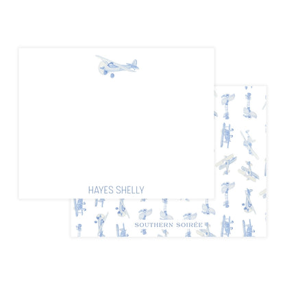 Watercolor Airplane Notecard