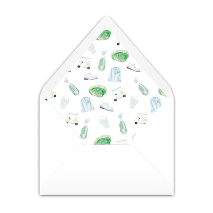Masters Blue & Green Invitation