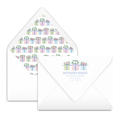 Floral Gift Scallop Invitation