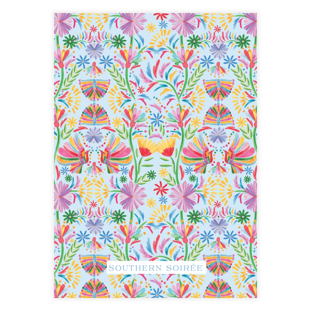 Colorful Fiesta Bridal Shower Invitation – Blue