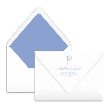 Baby Crest Blue Invitation