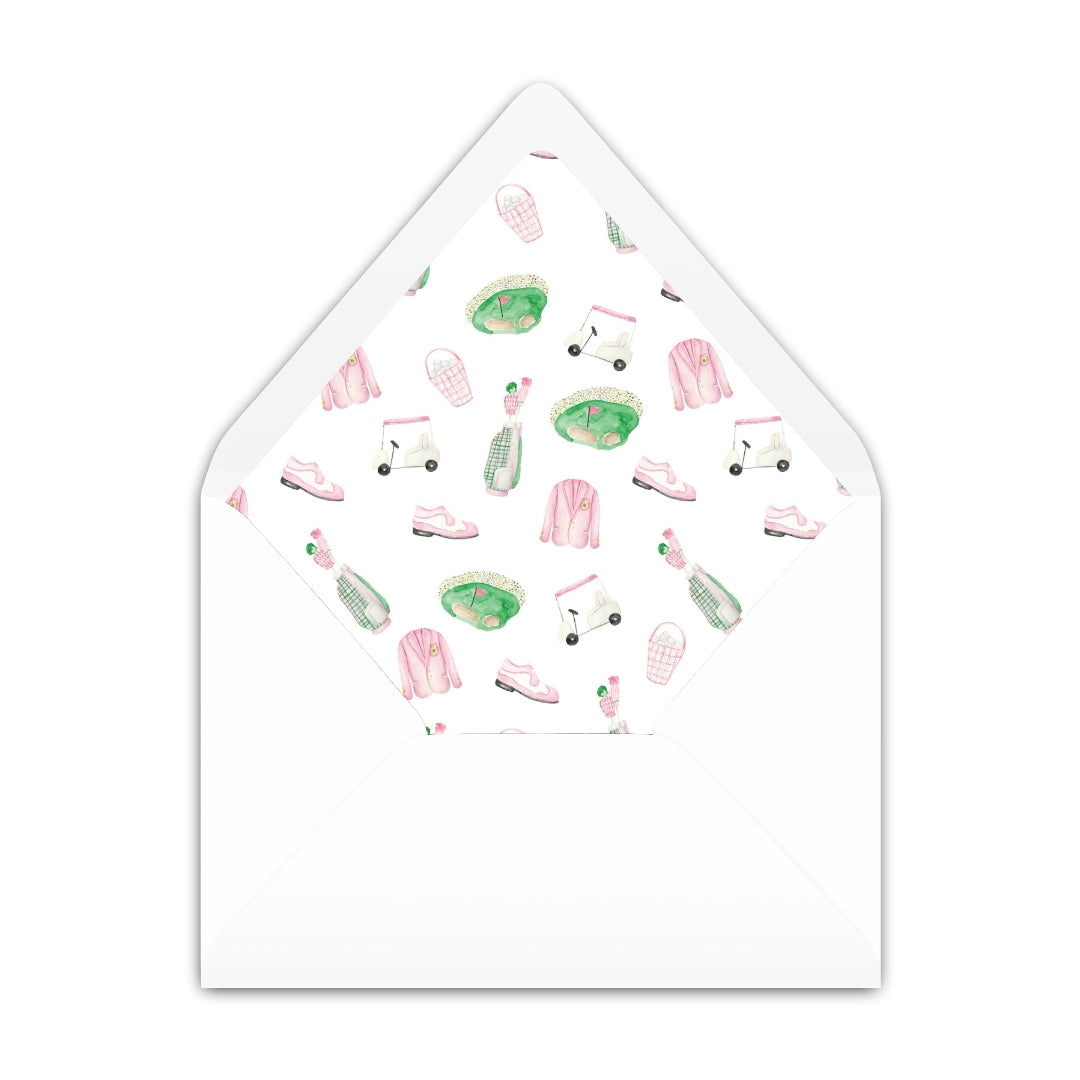 Masters Pink & Green Notecard