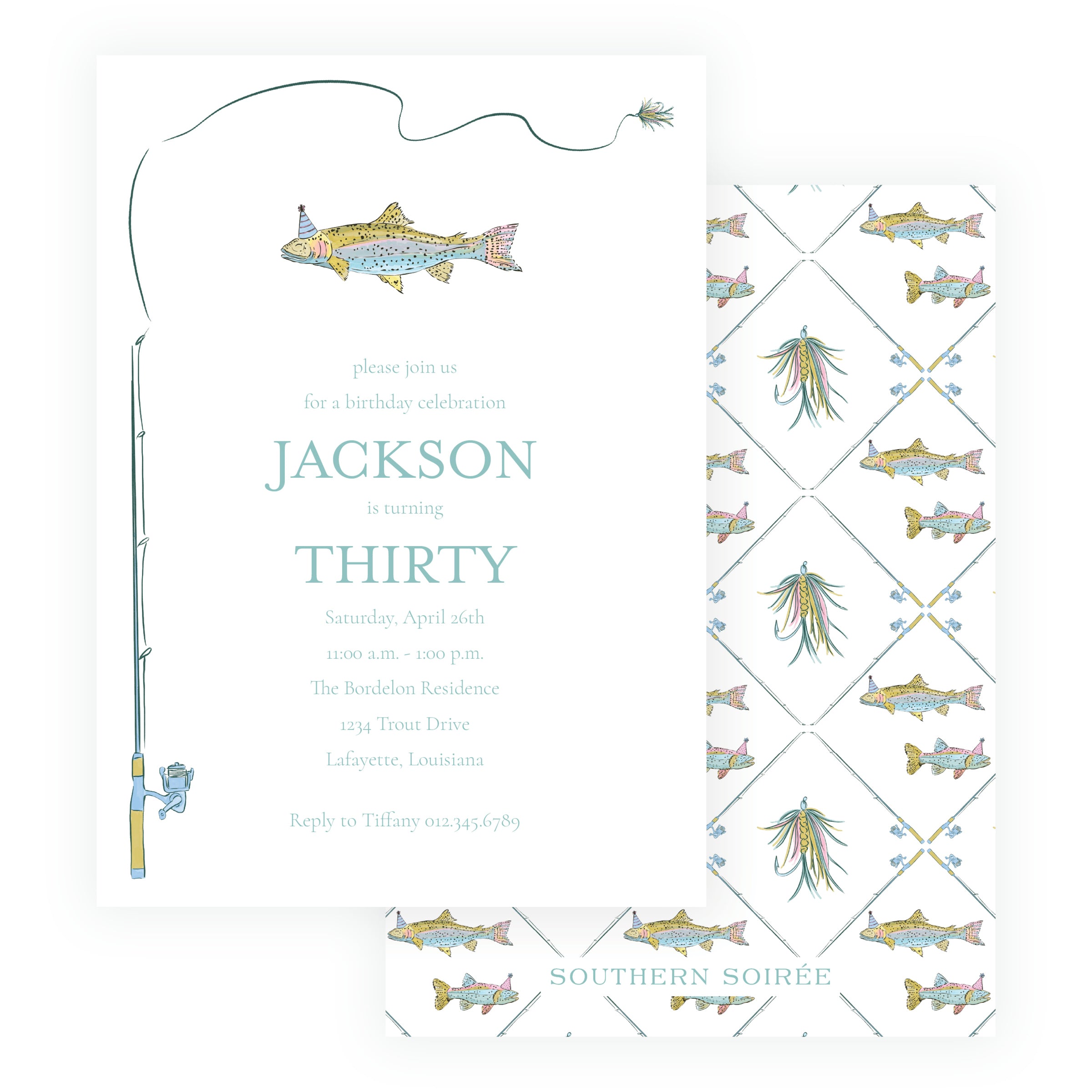 Rainbow Trout Reel Invitation