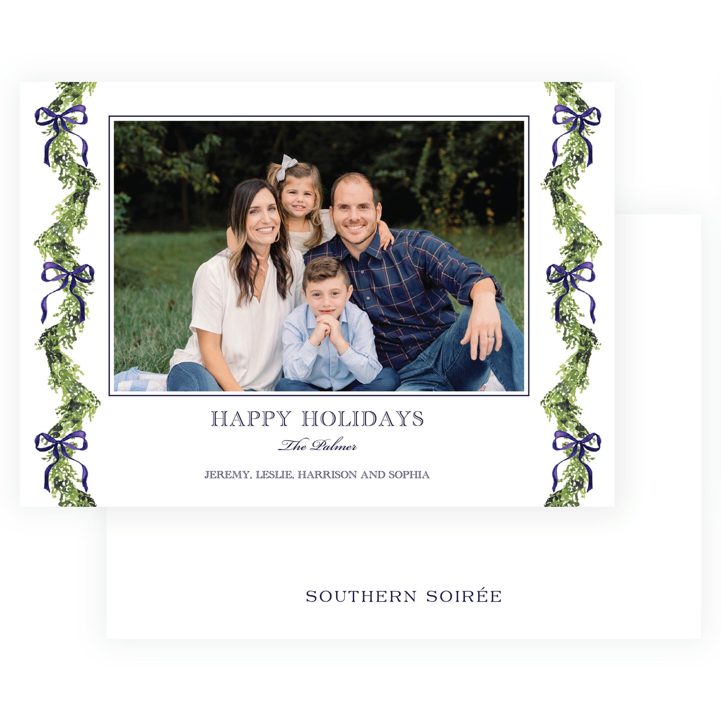 The Evergreen Trim Navy Landscape