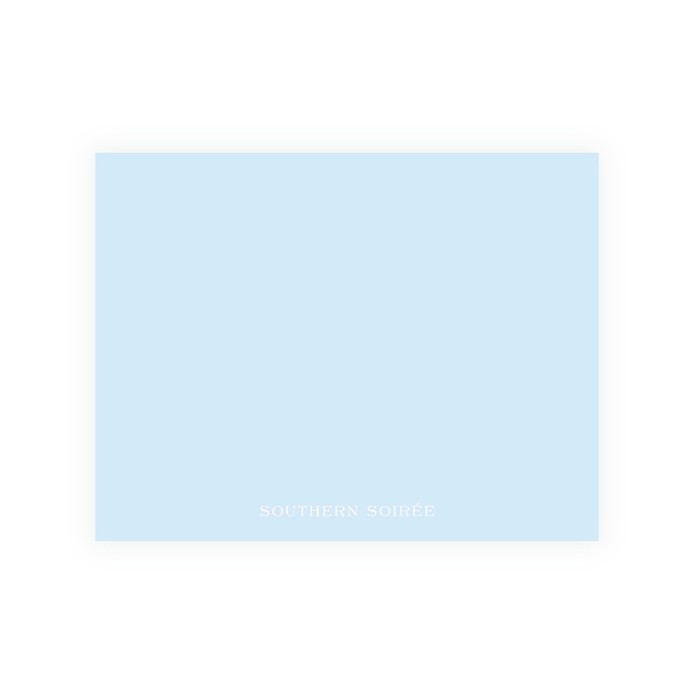 The Bloomed Letter Blue Notecard