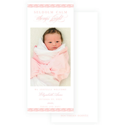 Border Seldom Calm, Always Bright Holiday Slim (Customizable Colors)