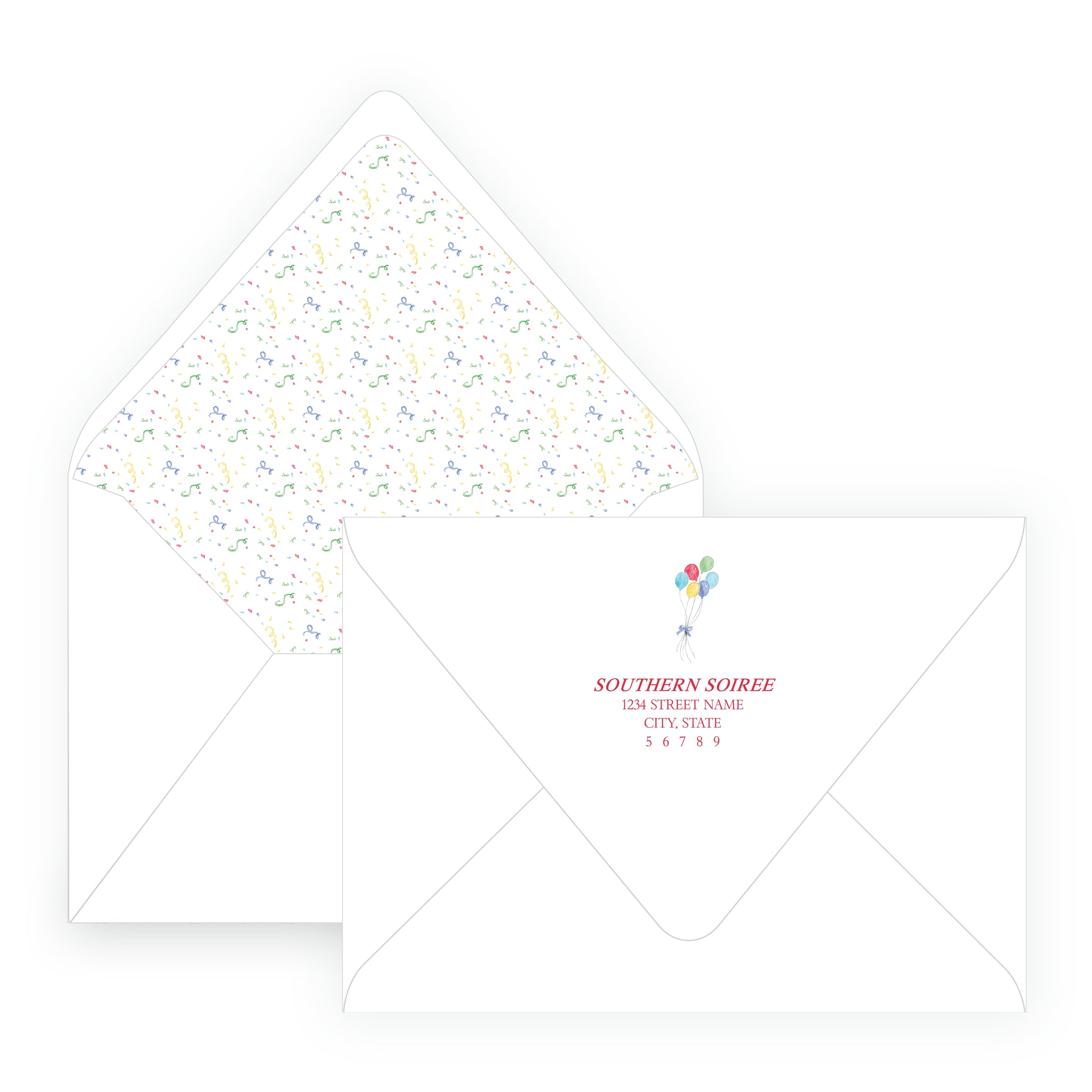 Classic Colorful Paper Chain Birthday Invitation