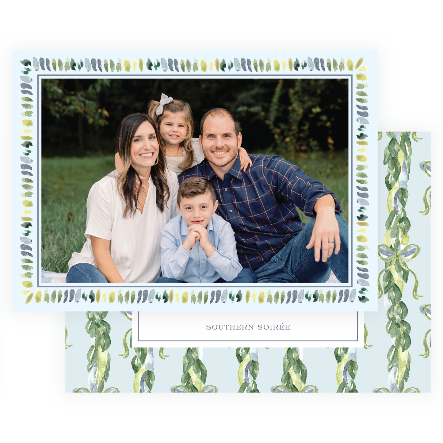 Blue Gathered Greens Colorful Frame Landscape