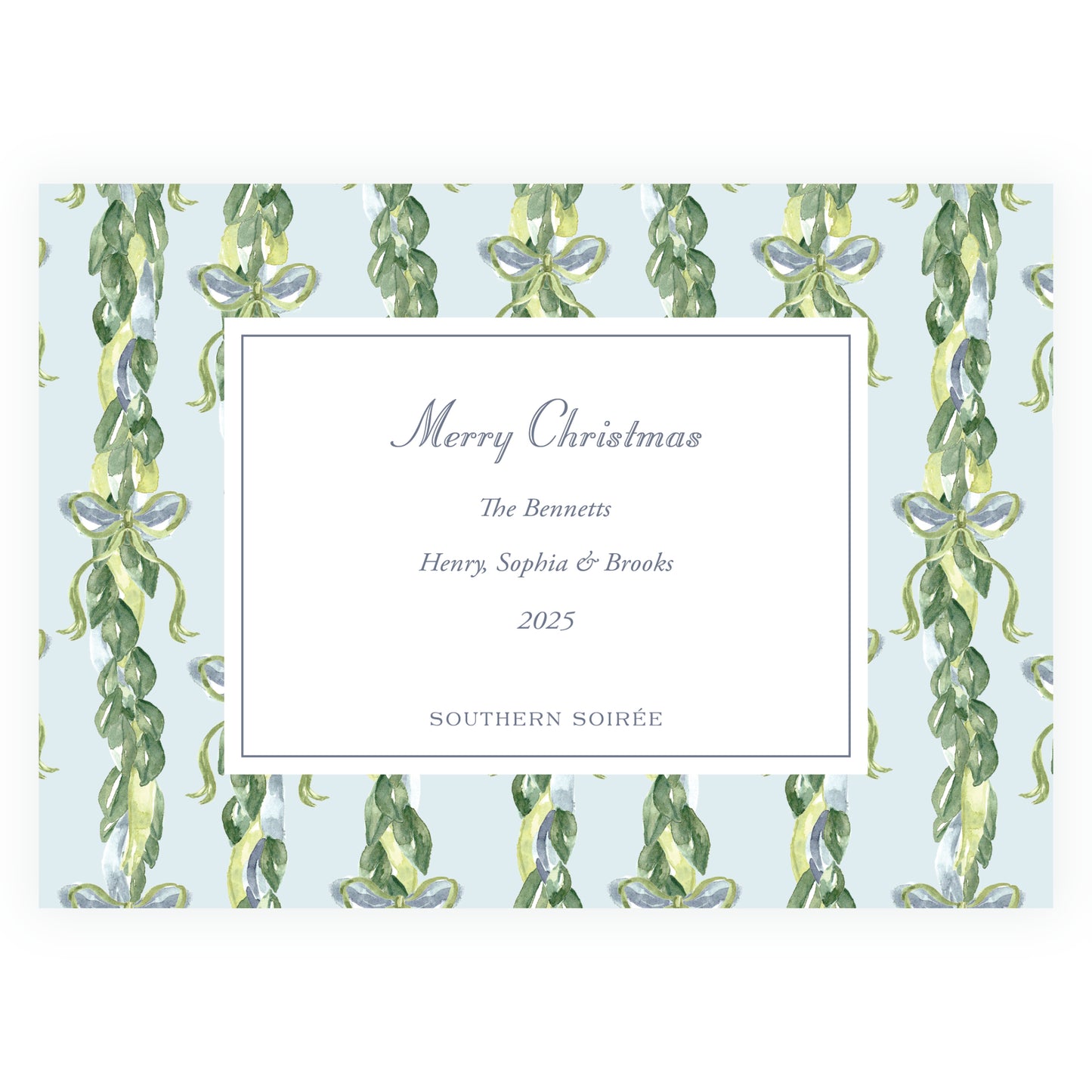 Blue Gathered Greens Colorful Frame Landscape