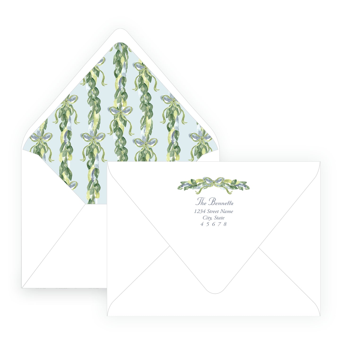 Blue Gathered Greens Colorful Frame