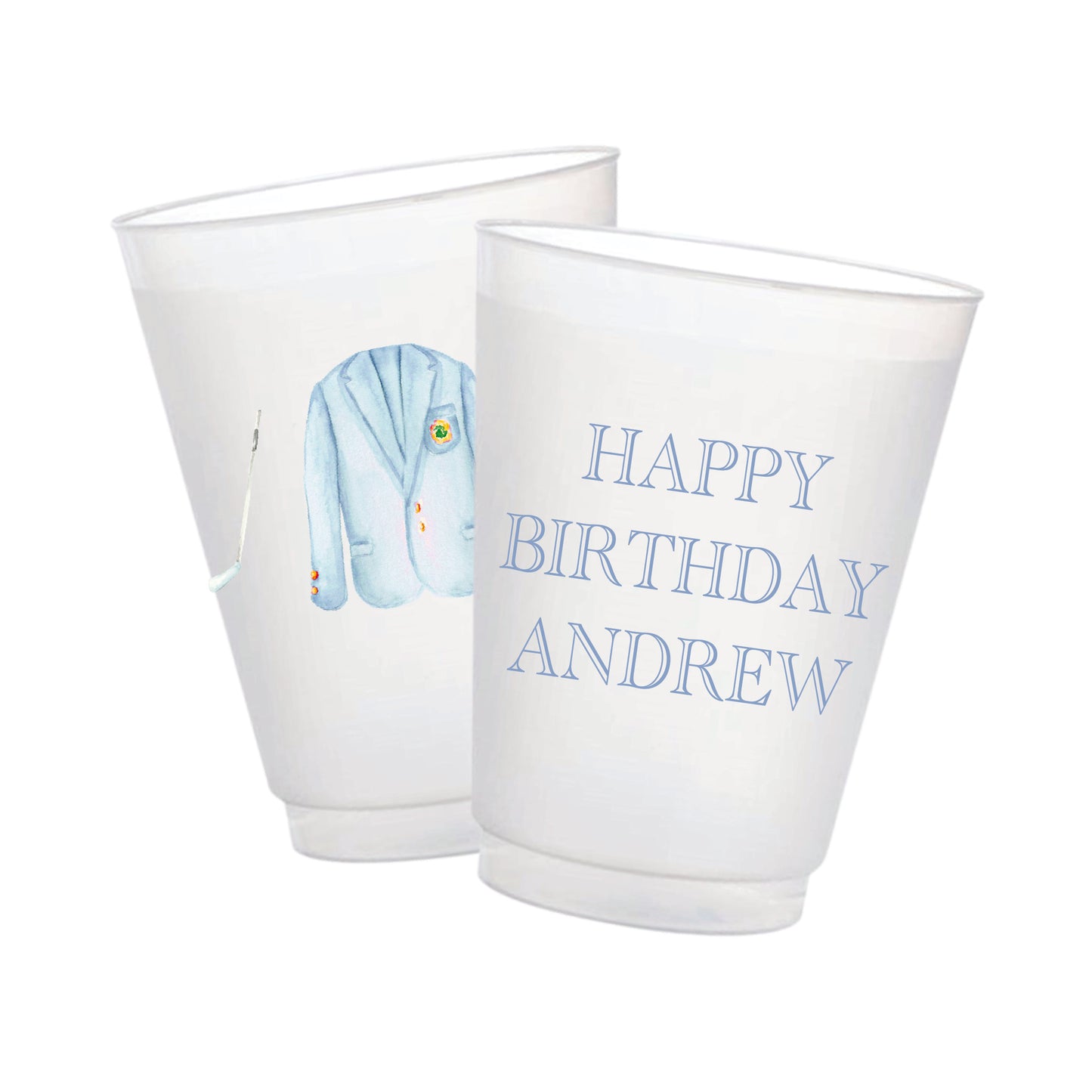 Masters Blue & Green Frosted Cups