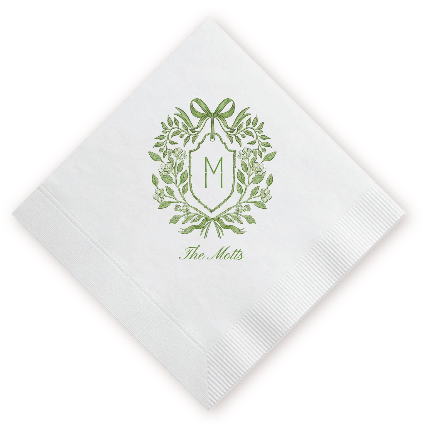 Botanical Ribbon Beverage Napkins