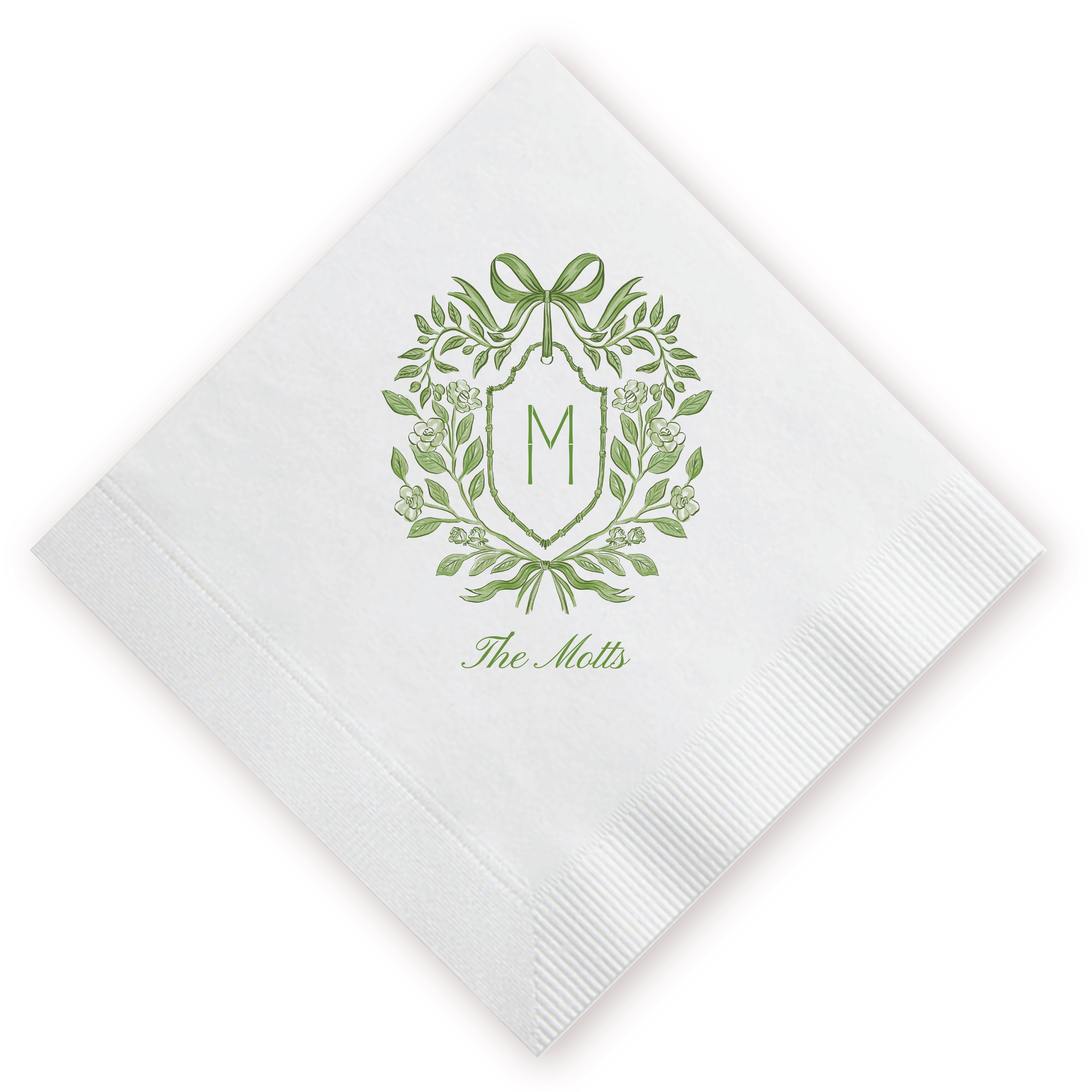 Botanical Ribbon Beverage Napkins