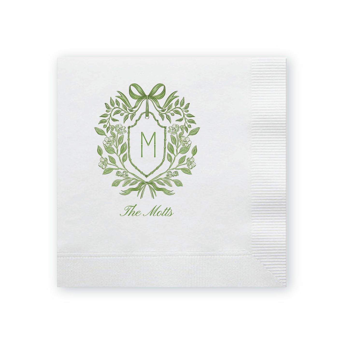 Botanical Ribbon Beverage Napkins