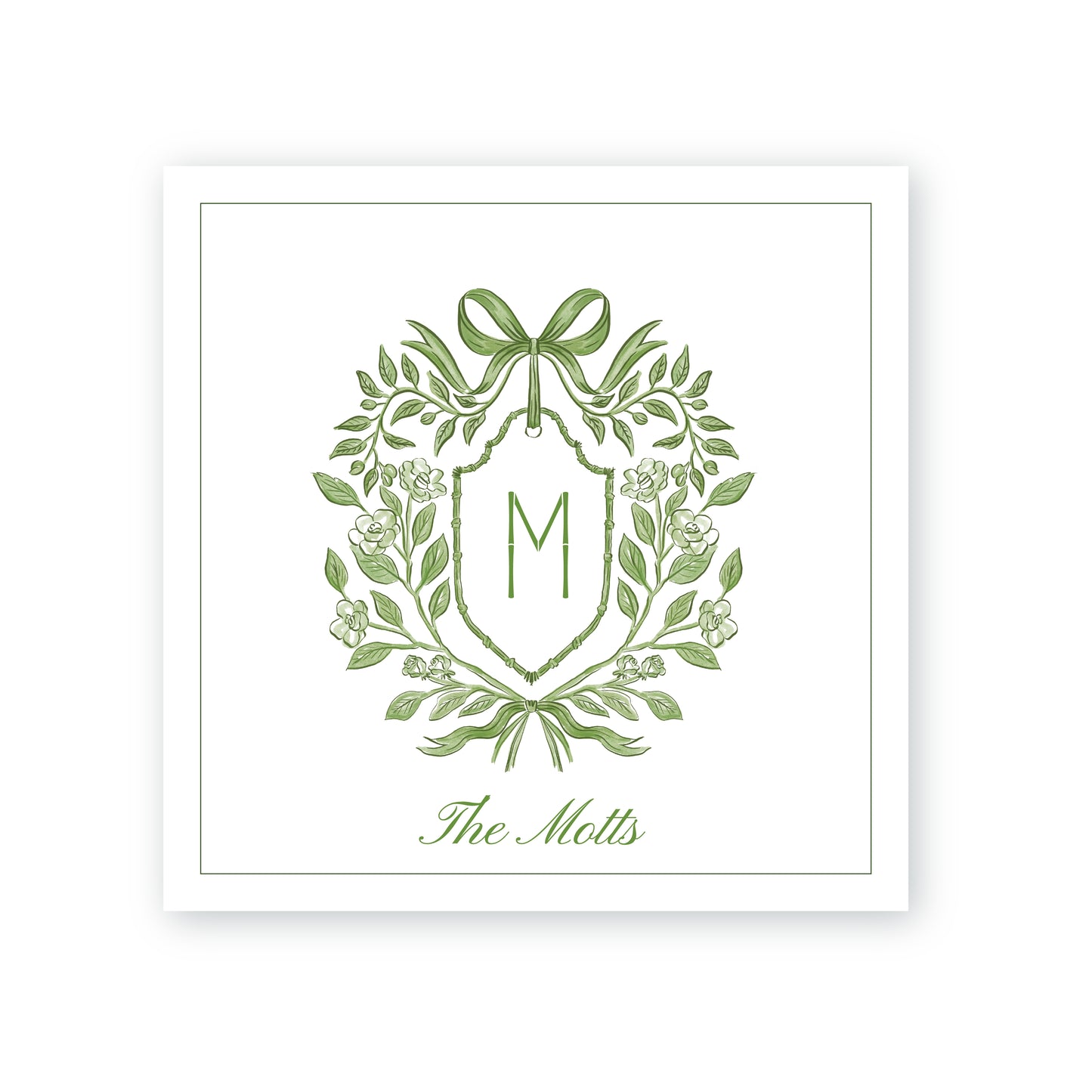 Botanical Ribbon Gift Tag Square