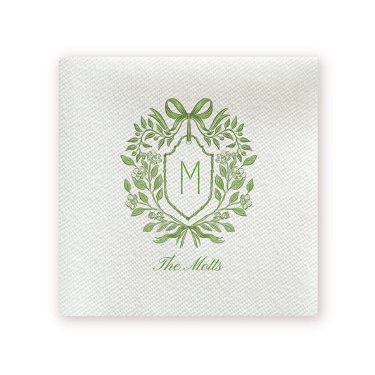 Botanical Ribbon Beverage Napkins