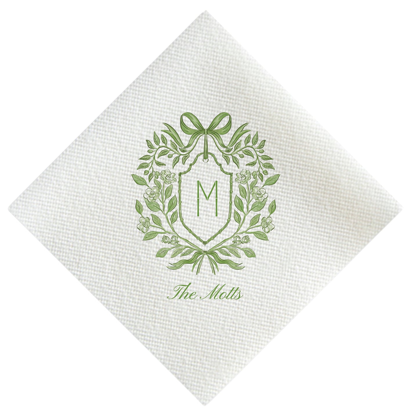 Botanical Ribbon Beverage Napkins