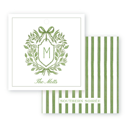 Botanical Ribbon Gift Tag Square