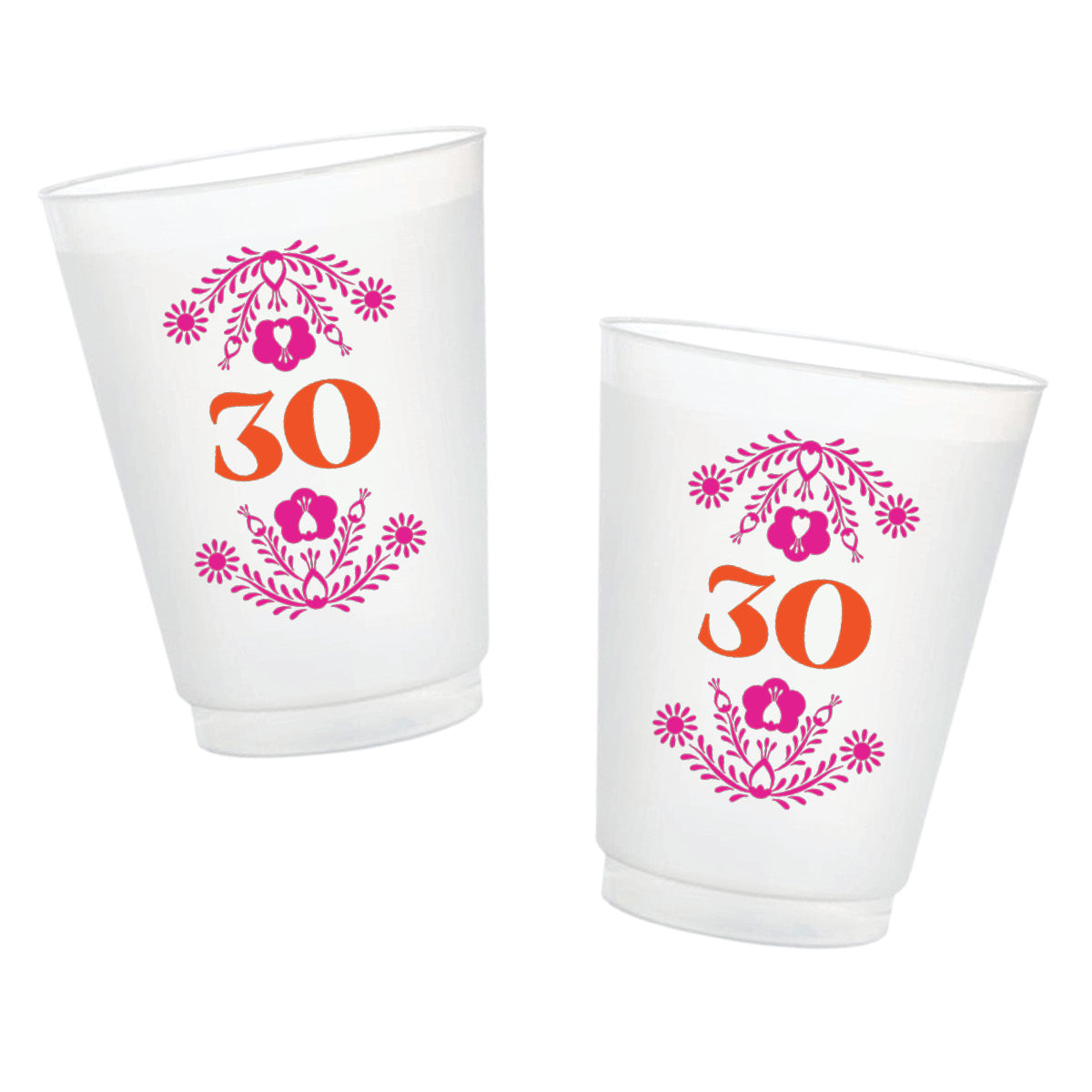 Personalized Fiesta Celebration Frosted Cups