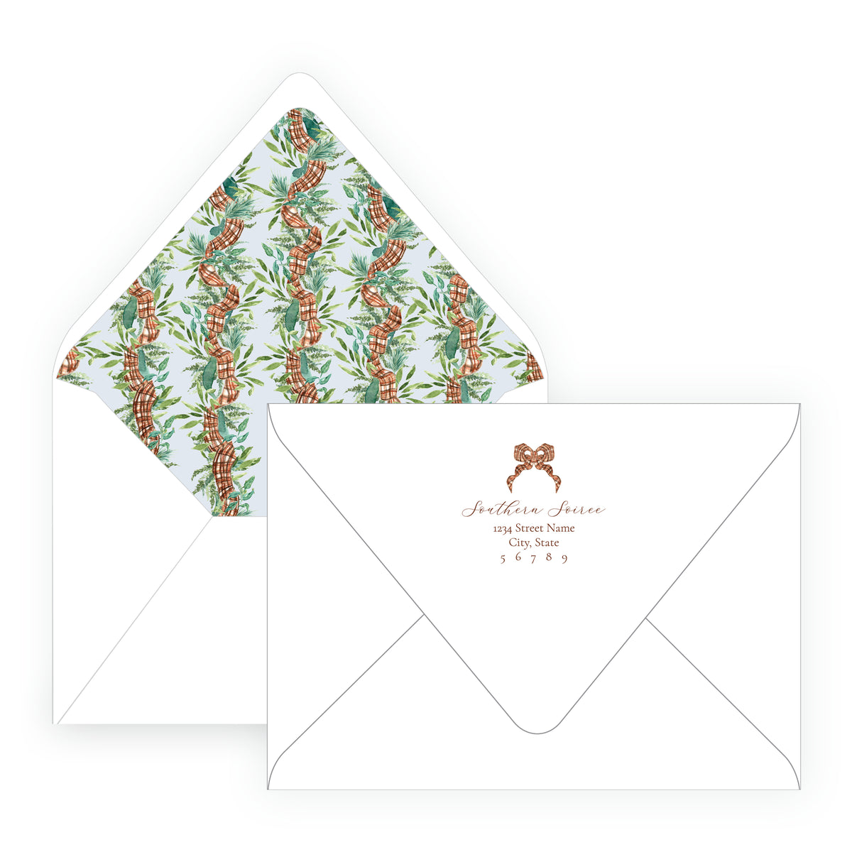 Woodland Christmas Full Photo Frame Personalized Christmas Photo Card
