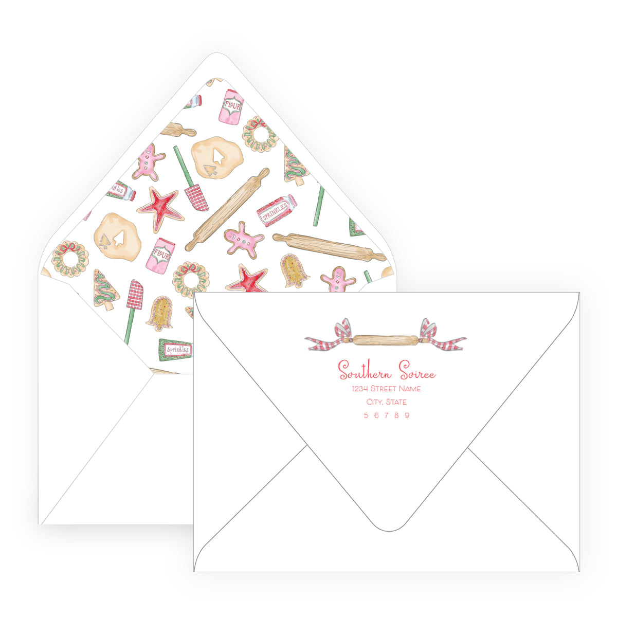 Dashing Through the Dough Christmas Cookie Decorating Party Invitation