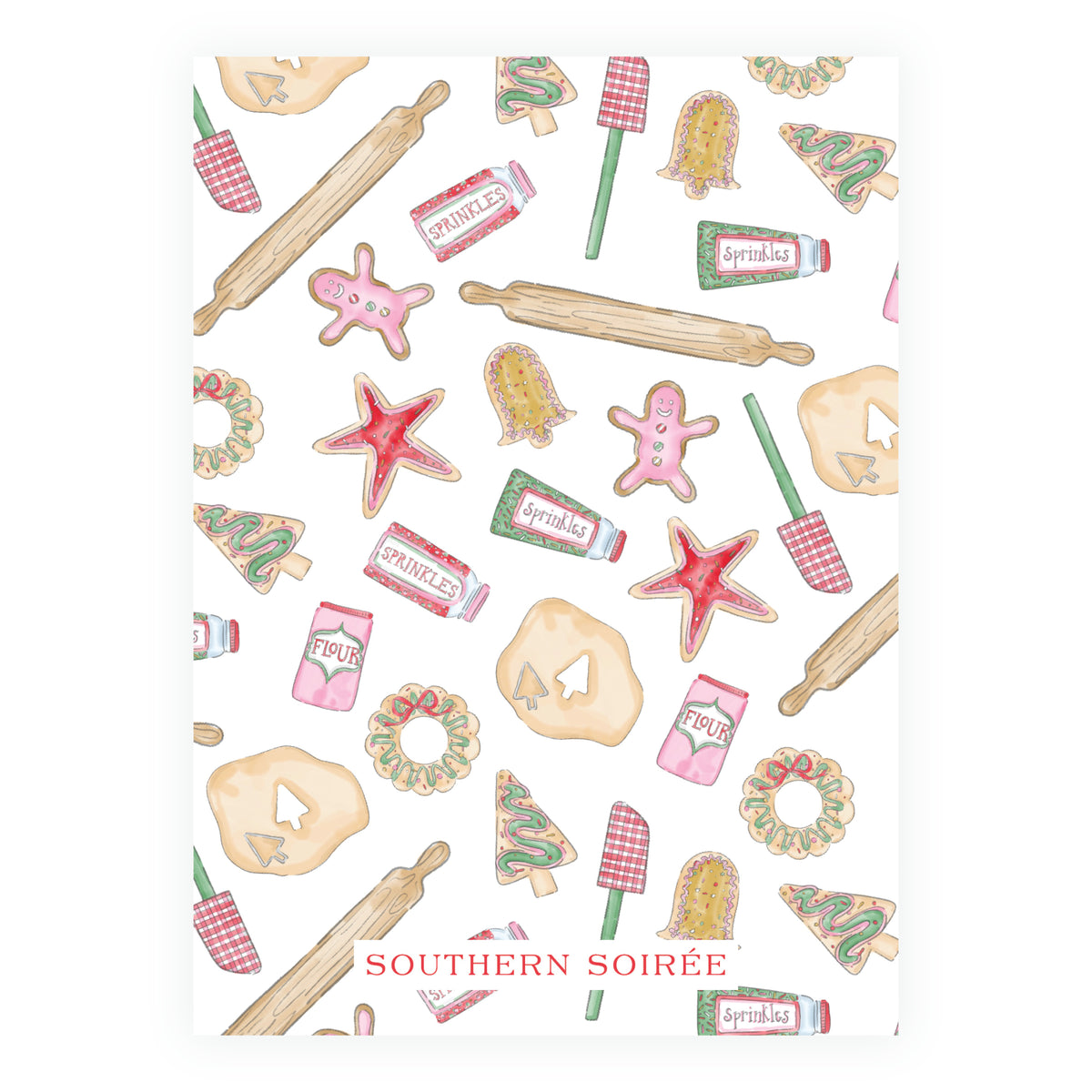 Dashing Through the Dough Christmas Cookie Decorating Party Invitation