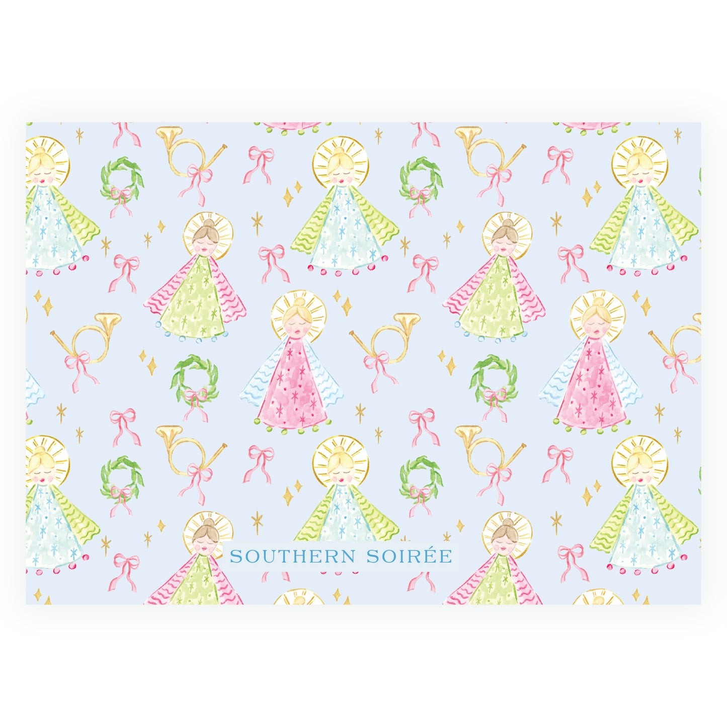 Blue on Blue Holy Night Angels Landscape