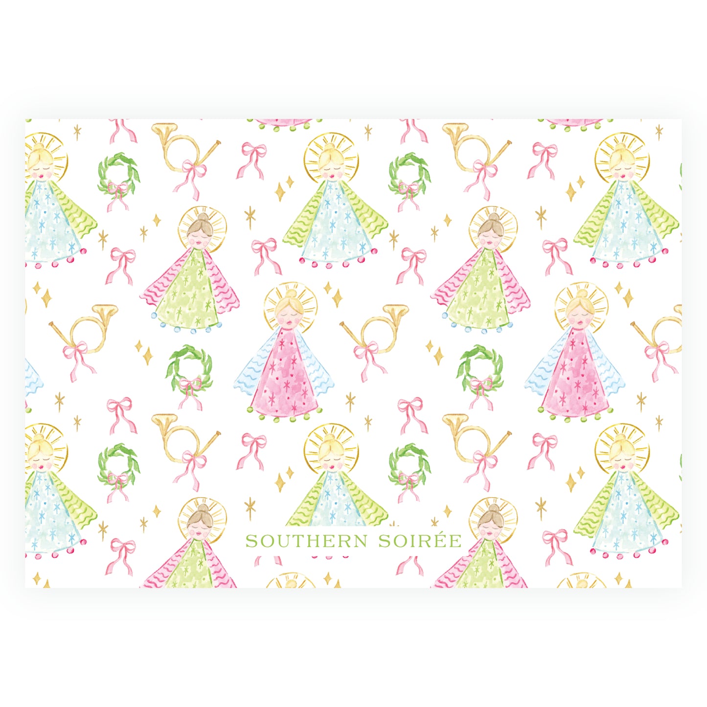 Green Holy Night Angels Landscape