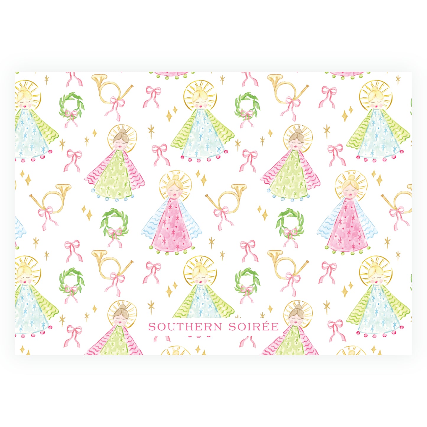 Pink Holy Night Angels Landscape