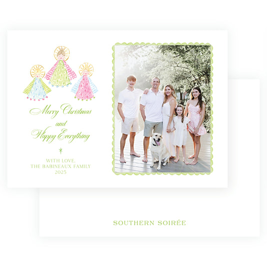 Green Holy Night Angels Landscape