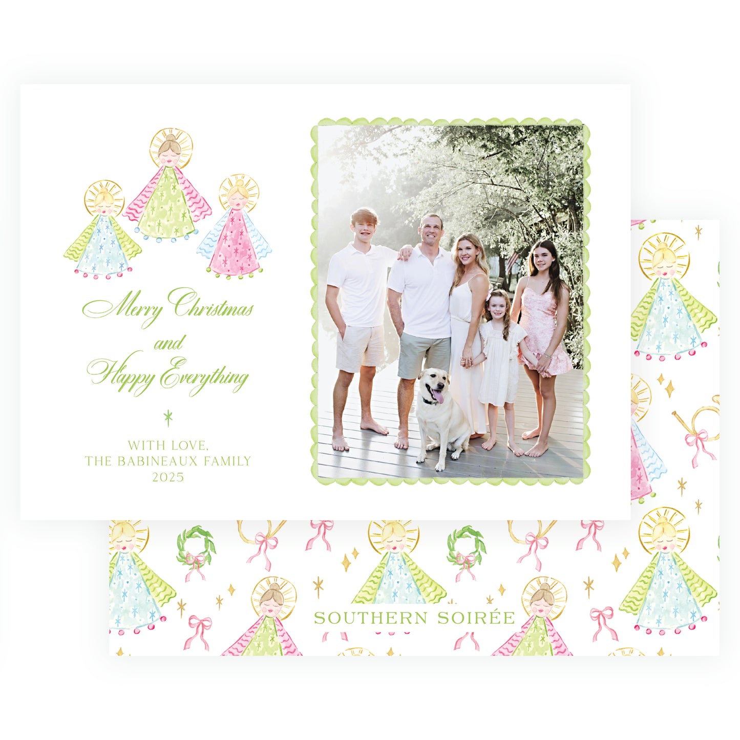 Green Holy Night Angels Landscape