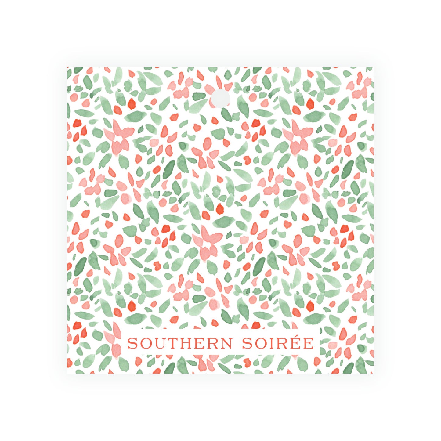 Painterly Festive Square Gift Tag