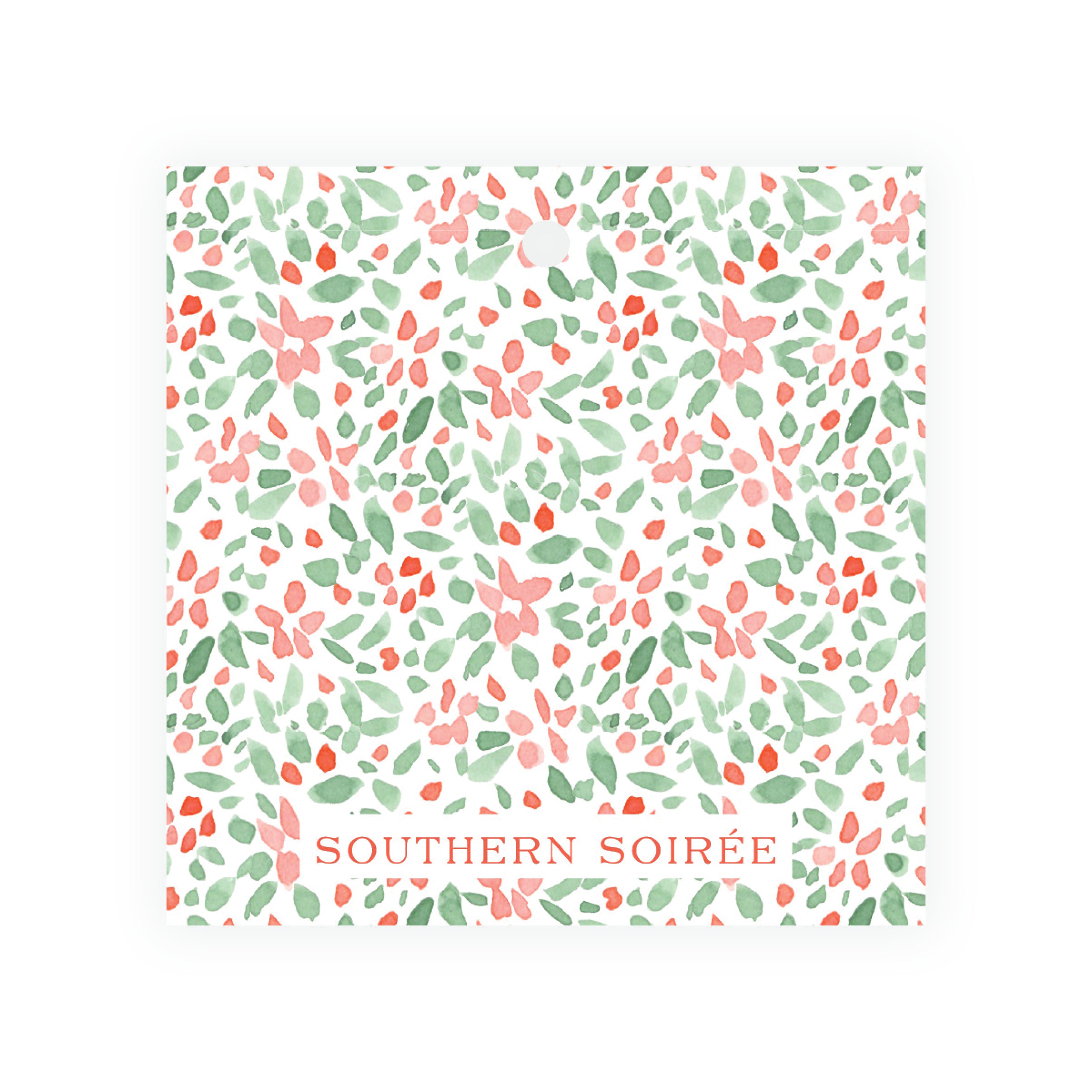 Painterly Festive Square Gift Tag