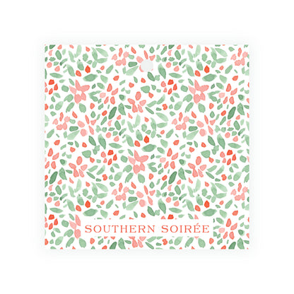 Painterly Festive Square Gift Tag